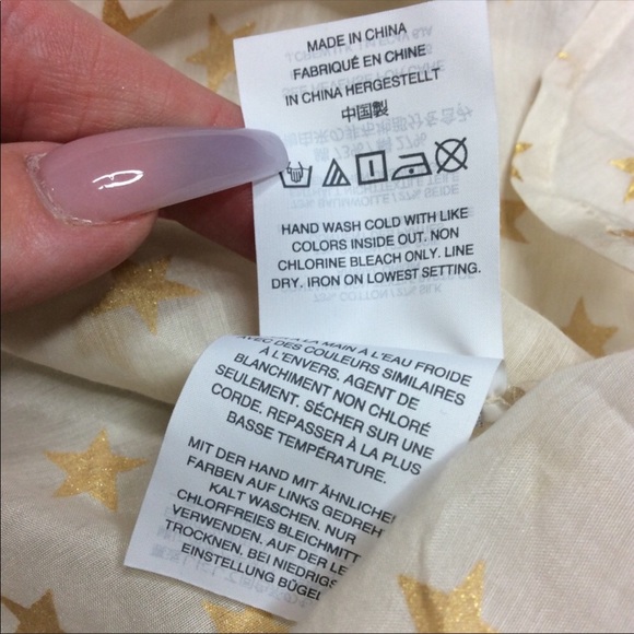 JCrew ruffle popover shirt in metallic star print - Picture 4 of 5